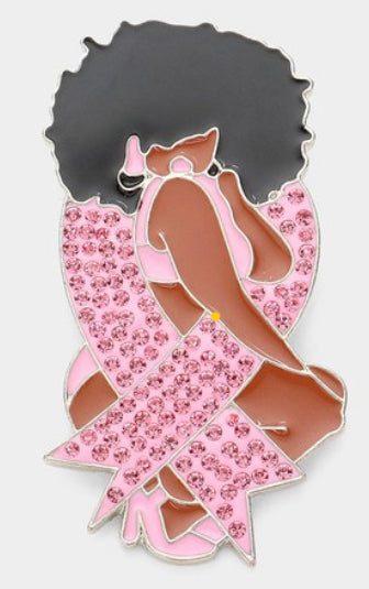 Curvy In Pink Brooch
