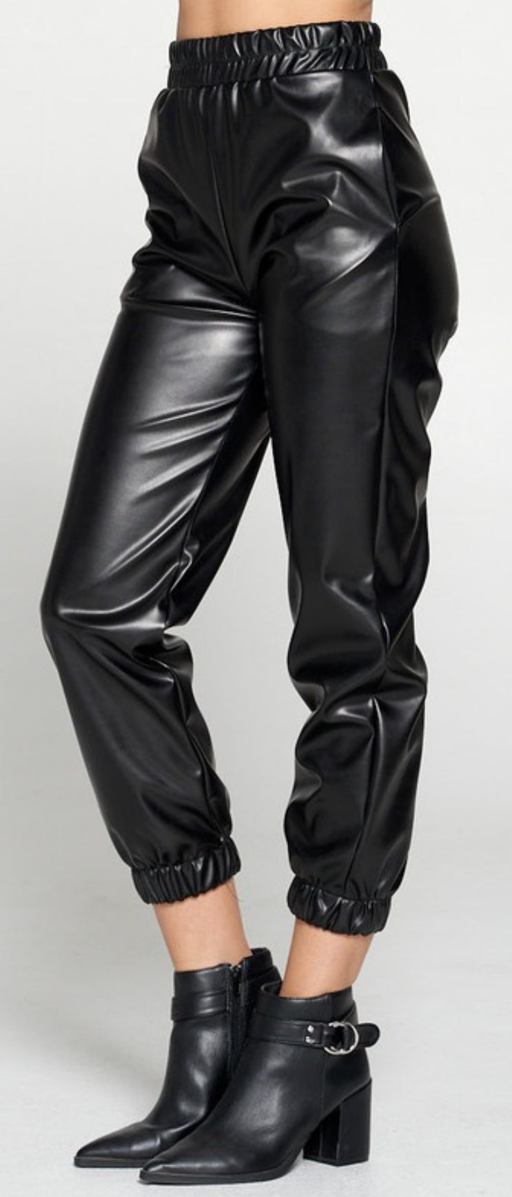 Leather Feel Joggers