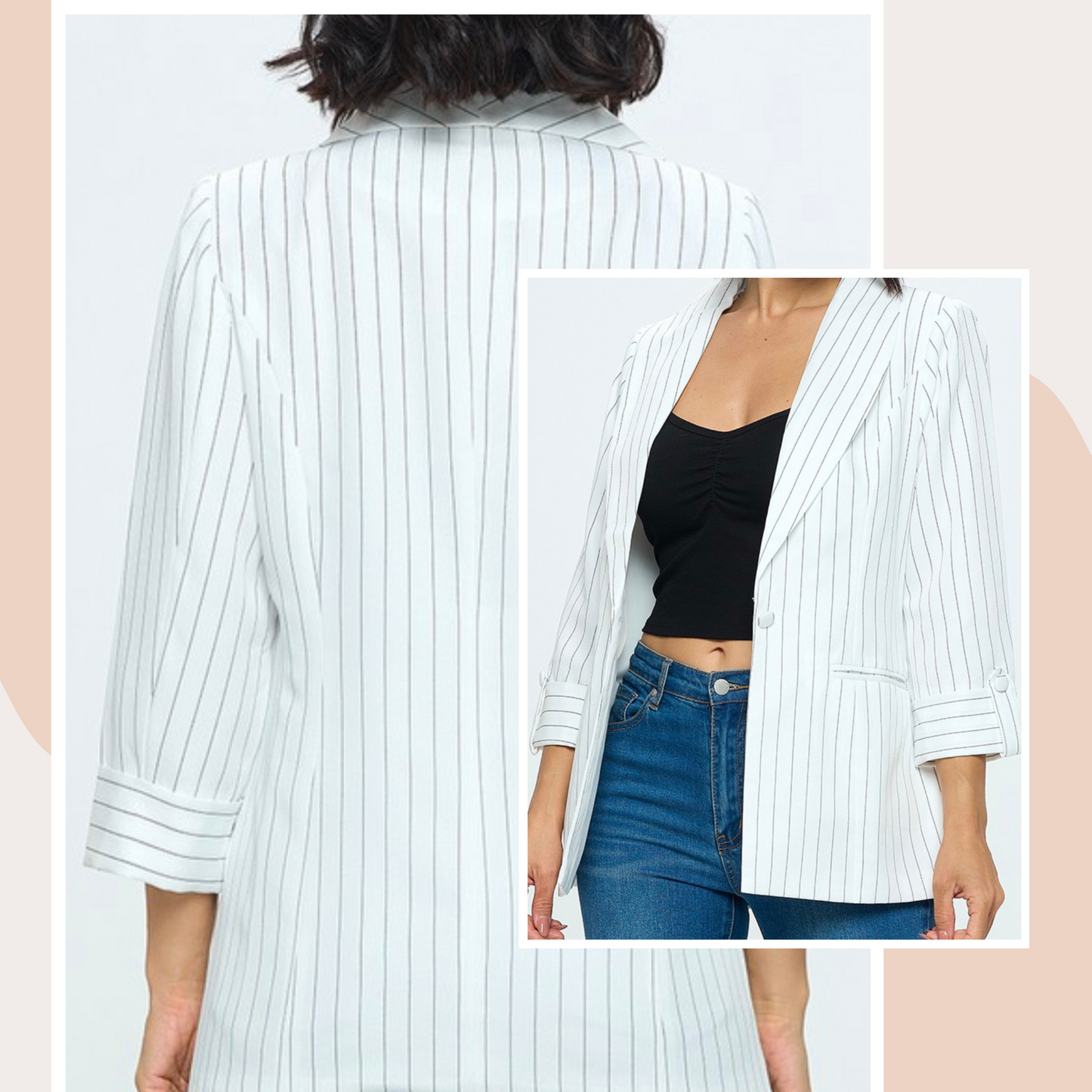 Pinstripe Blazer