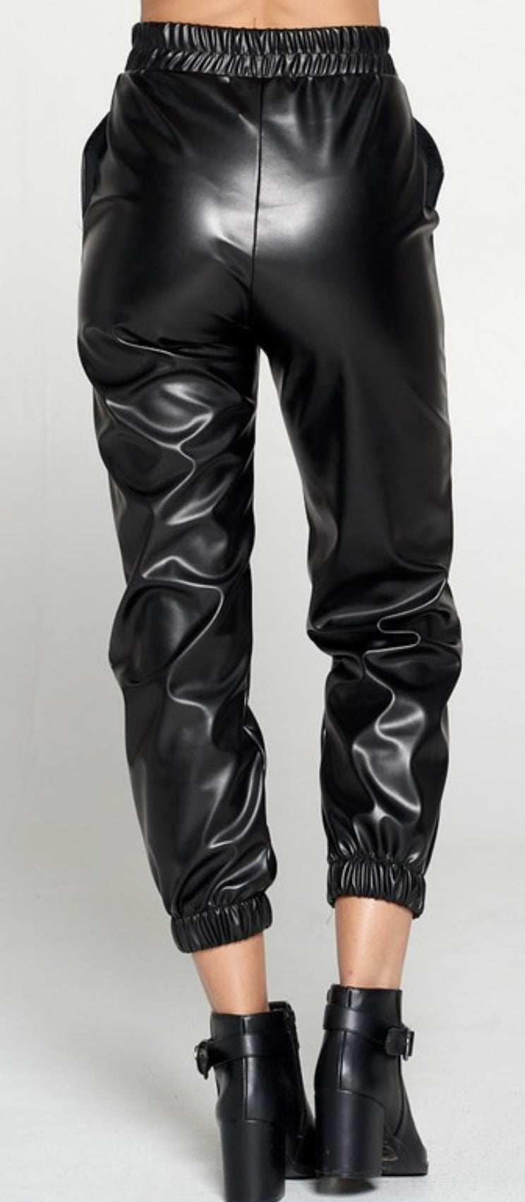 Leather Feel Joggers