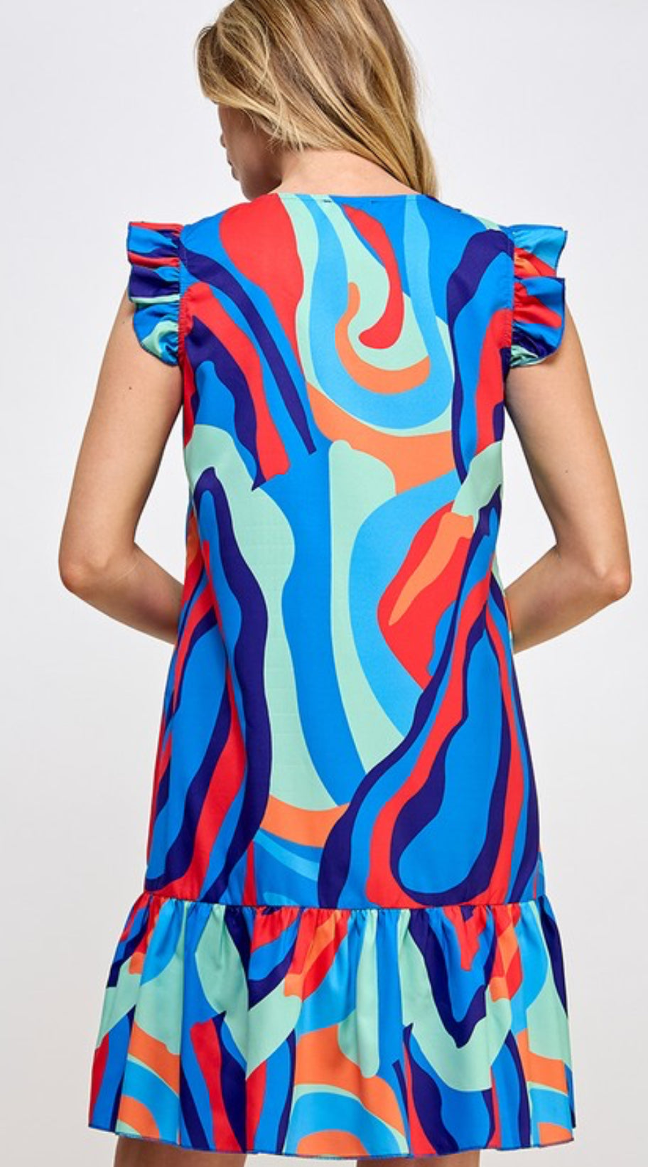 Marbled Smock Dress